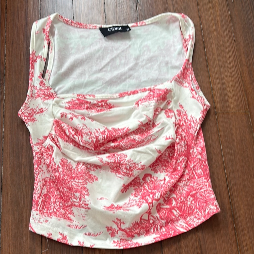 Cider Red Ruched Sleeveless Tank Top